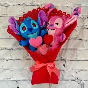 Disney Stitch and Angel Plush Valentine’s Day Bouquet